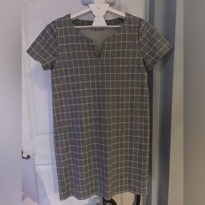 Jane and Delancey Charcoal Checkered Mini Dress - szS (P25)
